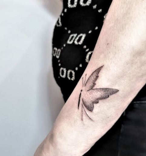tattoo on forearm black ink 