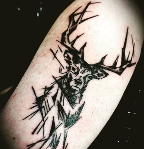 deer forearm tattoo idea
