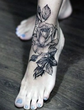 design for woman tattoo on foot