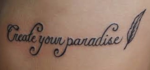 Example of lettering tattoo