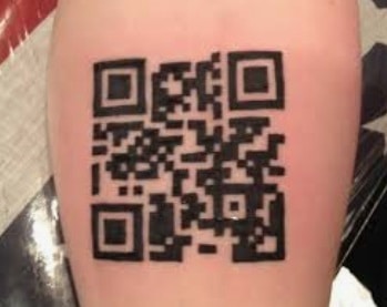 Example of QR code tattoo