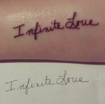 copy handwriting can tattoo artist