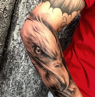 tattoo on the elbow eagle 