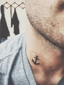 Example of tattoo on neck