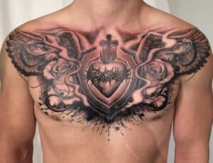 Chest Tattoos For Men: Pain, Meaning, And Ideas – InkArtByKate