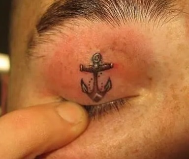 tattoo on the eyelid anchor example