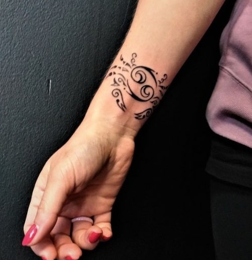  zodiac sign wrist tattoo for women