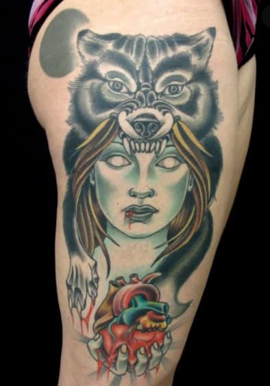 Lowbrow tatto is challenge but with experienced artist you can mix it with many styles
